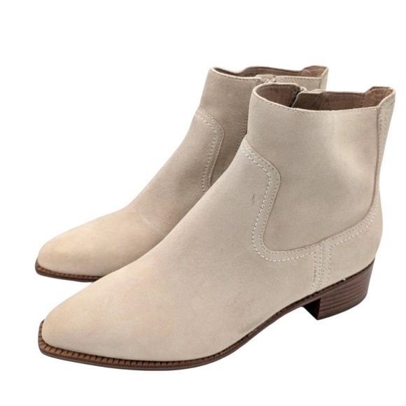 Cole Haan Cream Suede Ankle Booties - Picture 1 of 6